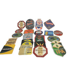 MIXED LOT OF 30 BEER & PUB BAR BRANDS CARDBOARD COASTERS VARIOUS Man Cave